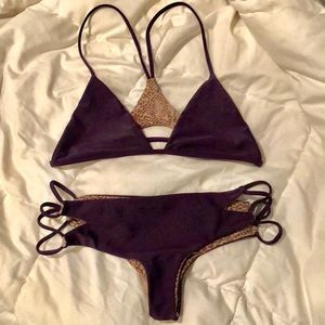 Acacia Blackberry Swimsuit Set
